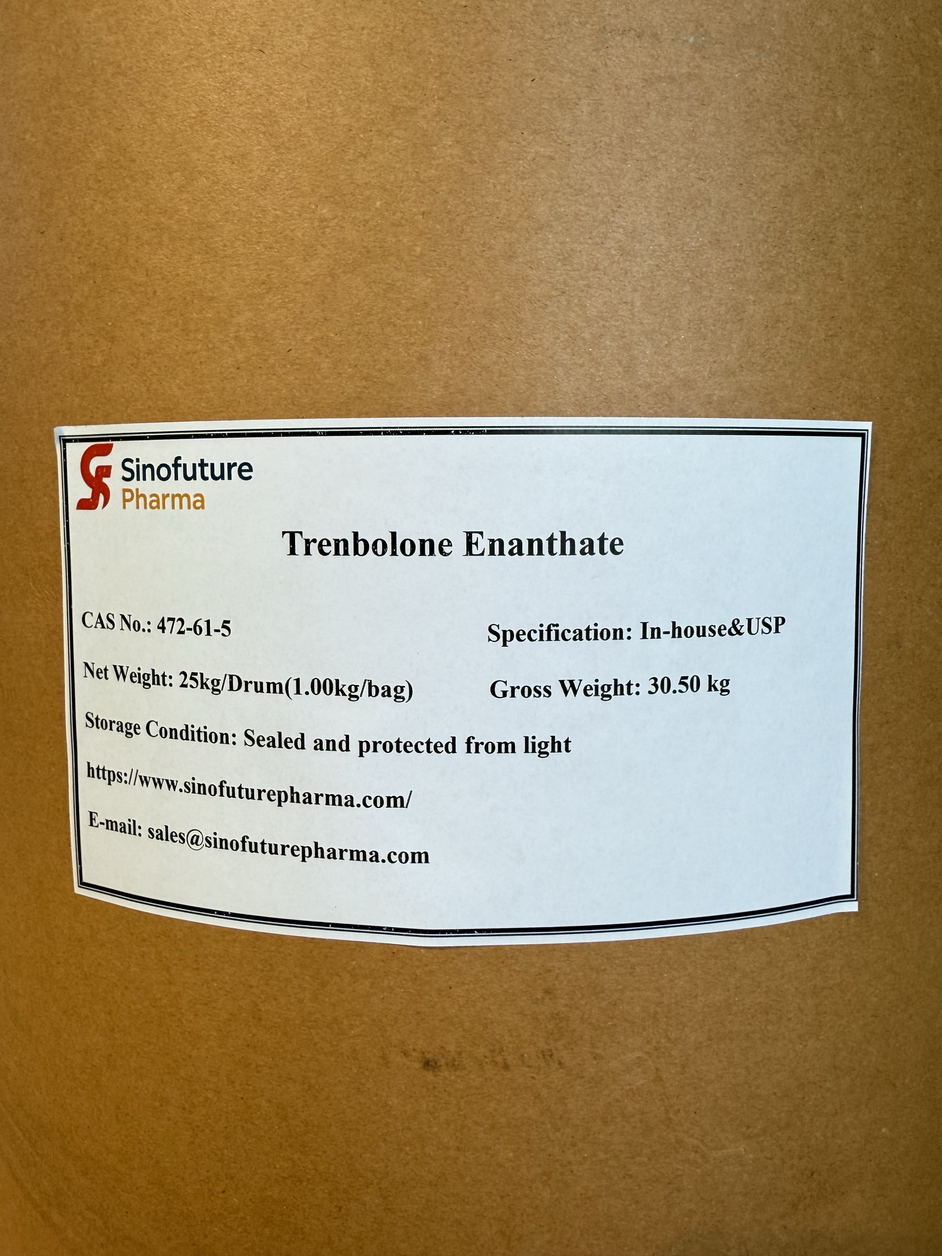 Trenbolone Enanthate CAS-nr. 10161-35-8 Produsent | SINOFUTURE PHARMA Foretrukket leverandør